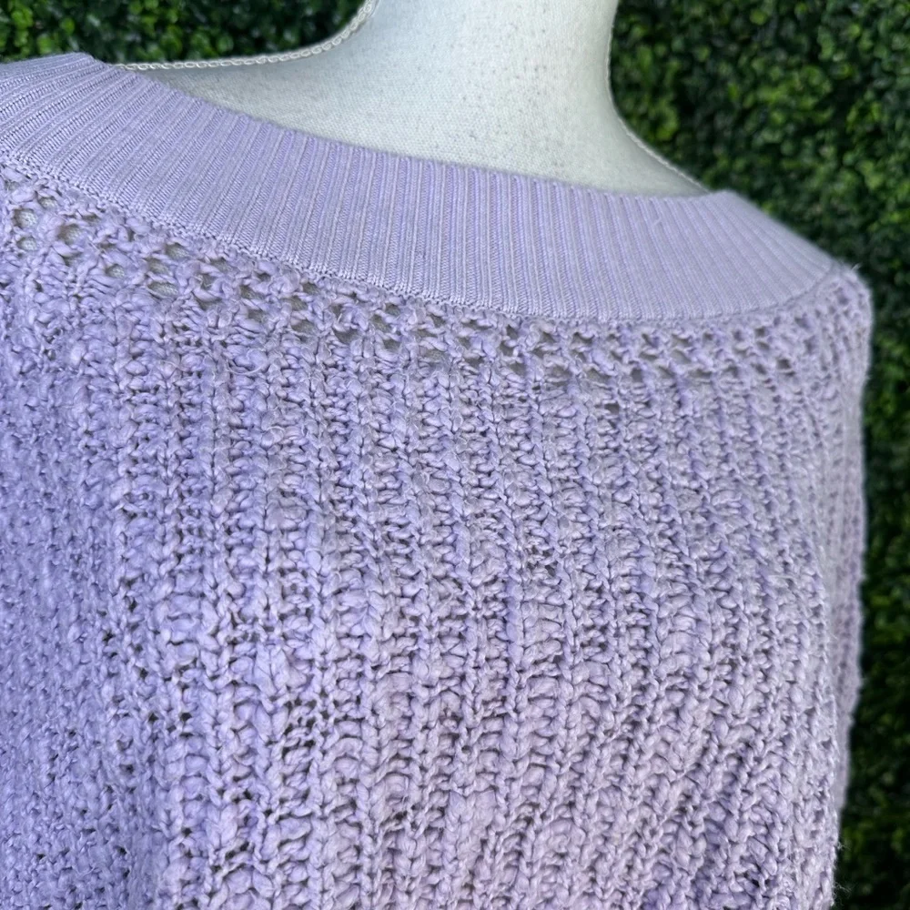 Free people‎ oversized for Lavender Knit Women's Sweater balloon sleeve EUC